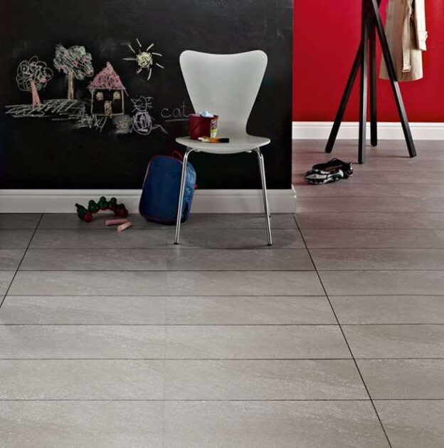 Grey Flooring in living area Balmoral Grey Slate 4534 Polyflor Luxury Vinyl Tiles