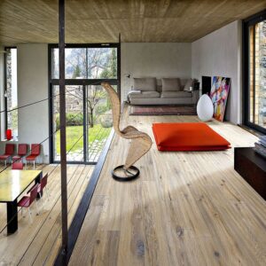 A living space using Kahrs Fossil Oak