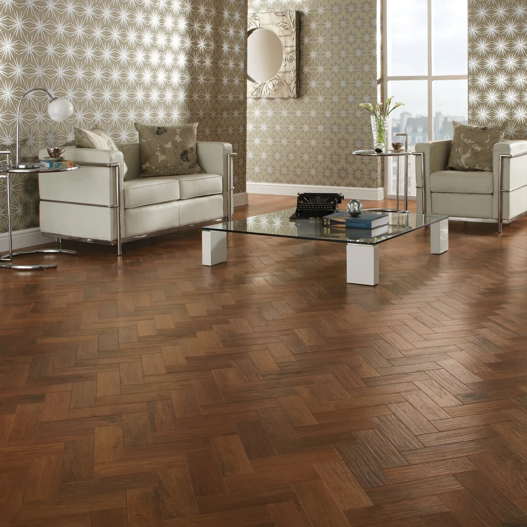 Karndean auburn Oak flooring in a living room