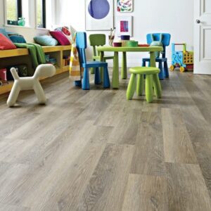 Grey brown flooring in play room