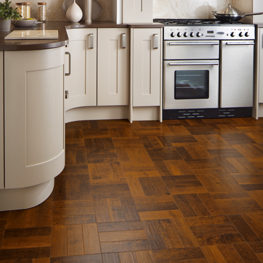 Karndean Spanish cherry flooring in a kitchen