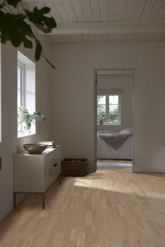 Hallway shot of light brown flooring, Oak Sorrento