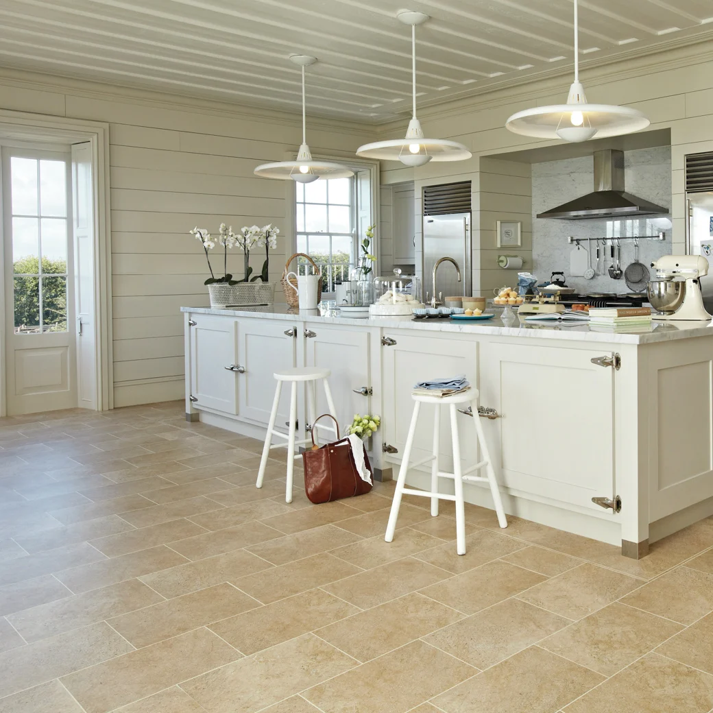 Karndean Bath stone in a kitchen