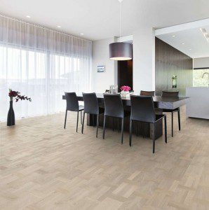 Dining room view of Oak Palazzo Bianco flooring
