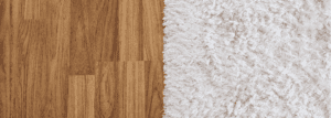 Carpet next to wooden floor