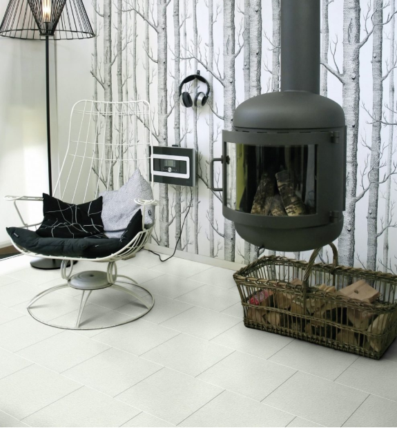 Stone Tile Sparkle White QAF-LVT-18 | Luvanto Luxury Vinyl Tiles