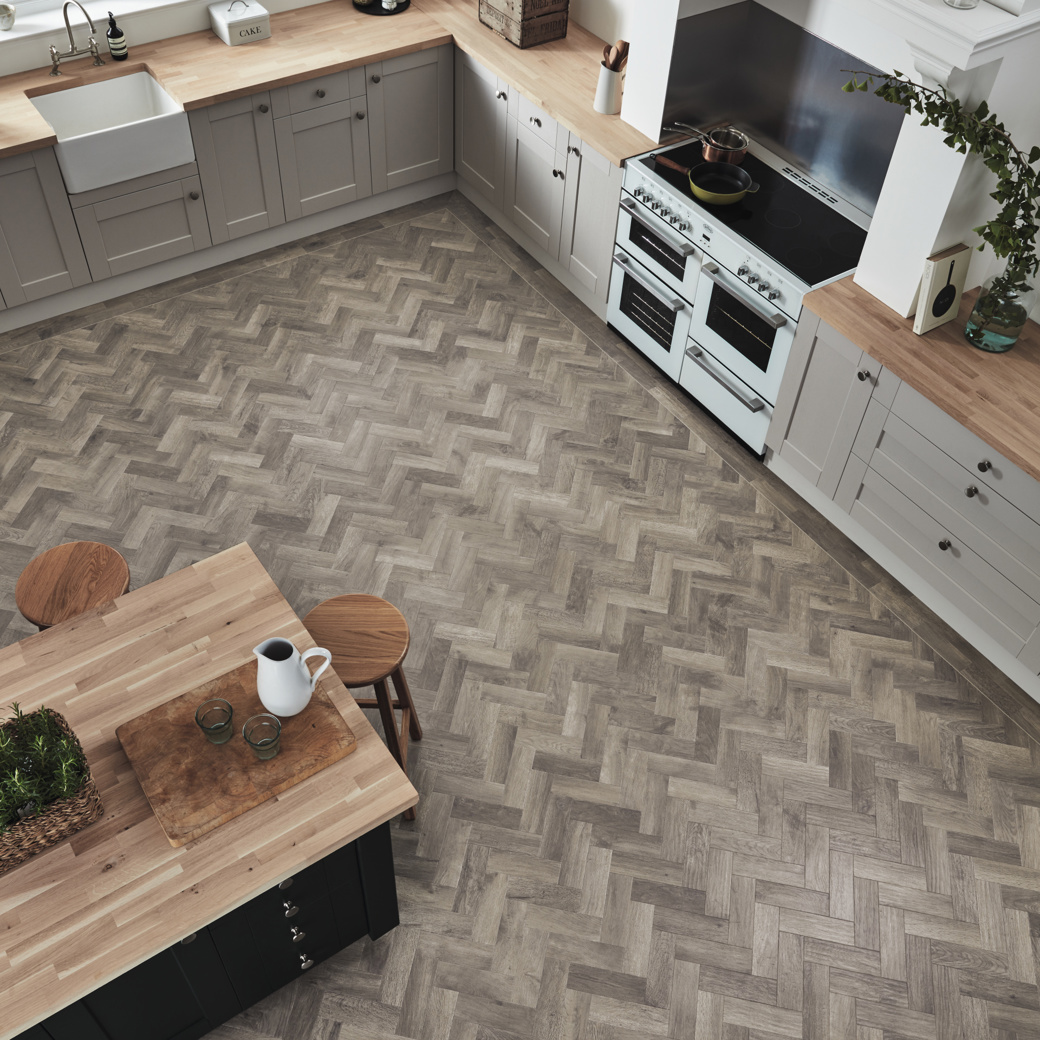 Karndean Storm Oak flooring Kitchen topshot