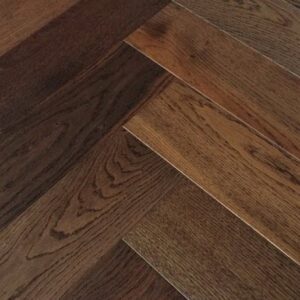 Herringbone Dark Smoked Oak | Elka 14mm Engineered Wood | Best at Flooring