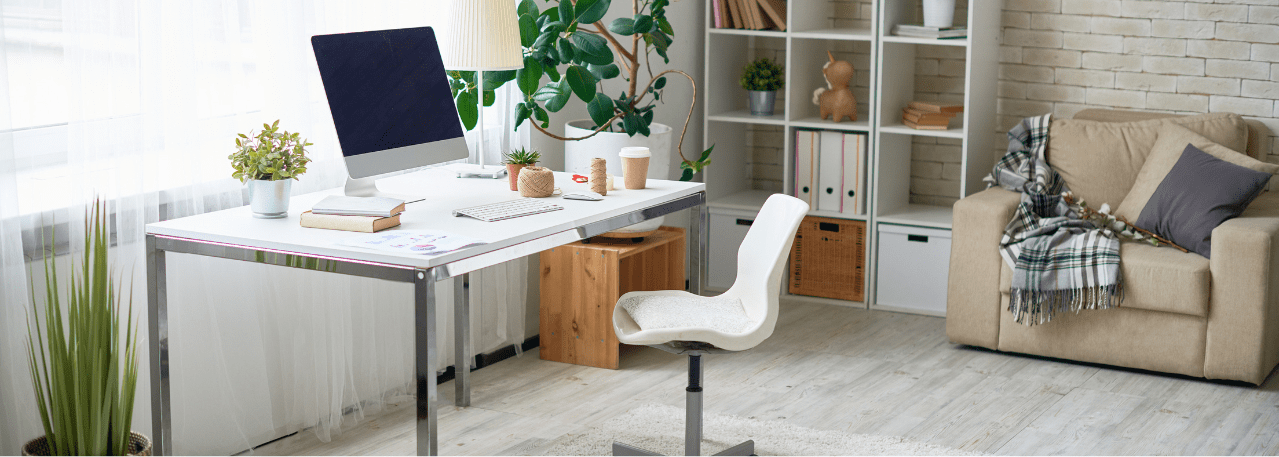 Bright home office