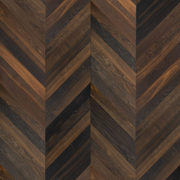 CV103 Smoked Oak | V4 Wood Flooring Tundra Chevron | Top View