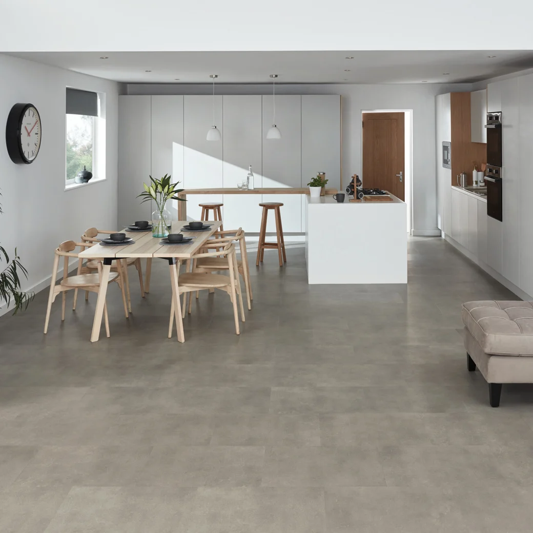 Metro Grey flooring by karndean in a kitchen