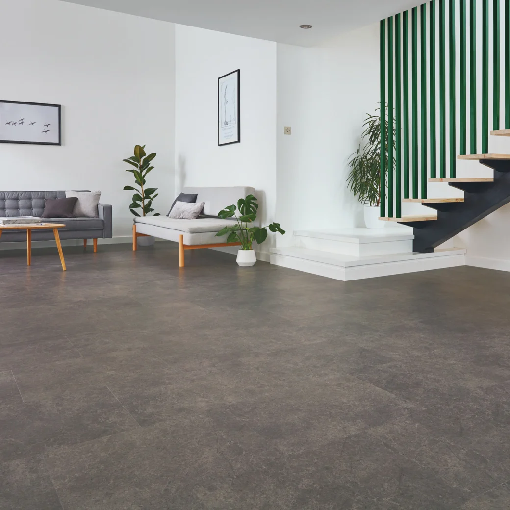 Volcanic Black flooring by Karndean in a living room