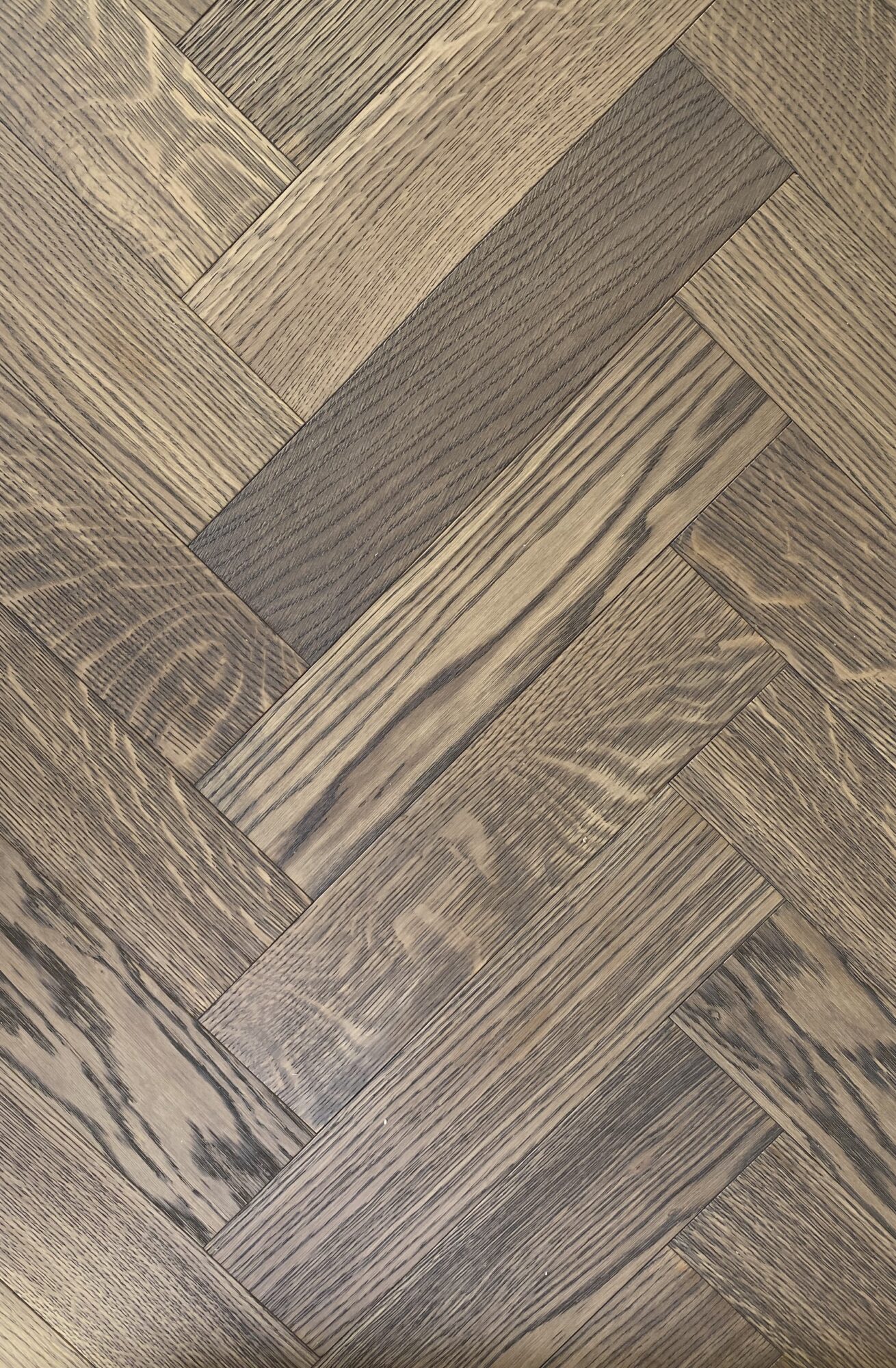15mm Greige Oak Brushed & Oiled Herringbone | Best at Flooring