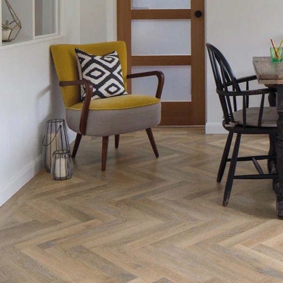 Karndean Lime washed Oak flooring in a living room