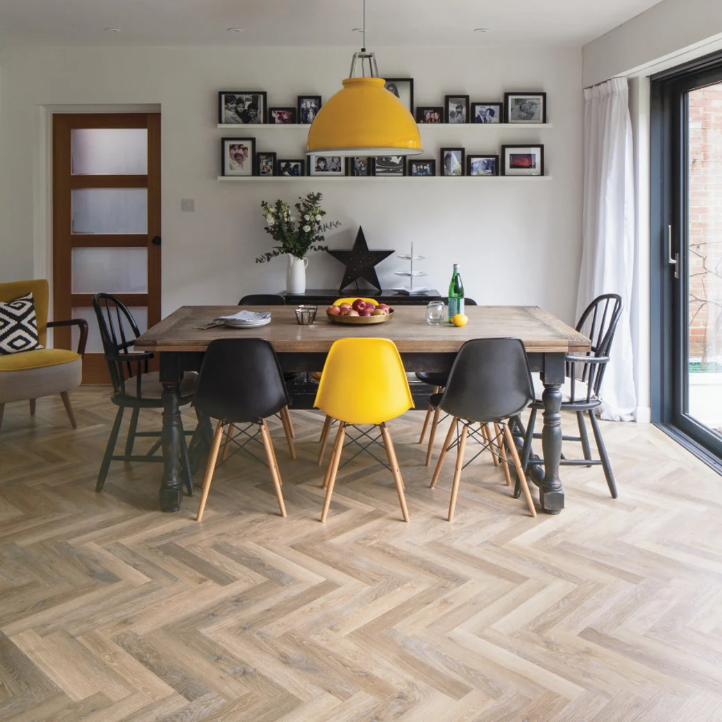 Karndean Lime washed flooring in a kitchen
