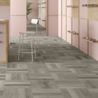 room with Highland Oak Herringbone Frosted | Invictus Maximus