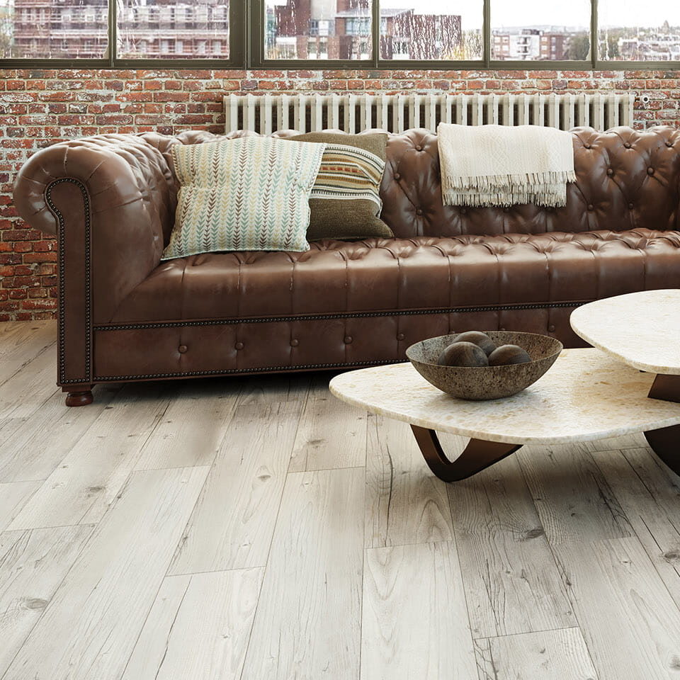 Living room with Invictus Maximus Norwegian Wood Arctic flooring