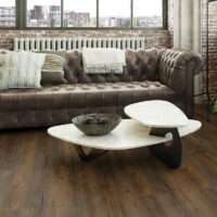Living room with Norwegian Wood - Barrel flooring