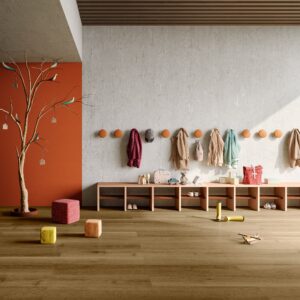Invictus Maximus Highland Oak Roasted Flooring in a playroom