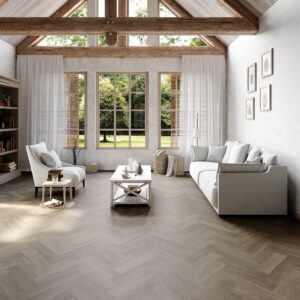 New England Oak Herringbone Dusk | Invictus Maximus | Living Room