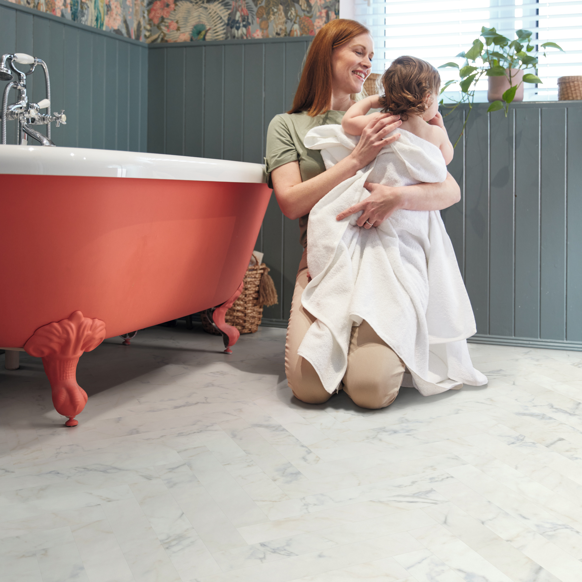 Marble Glacier Herringbone SM-ST27 | Karndean Knight Tile | Best at Flooring