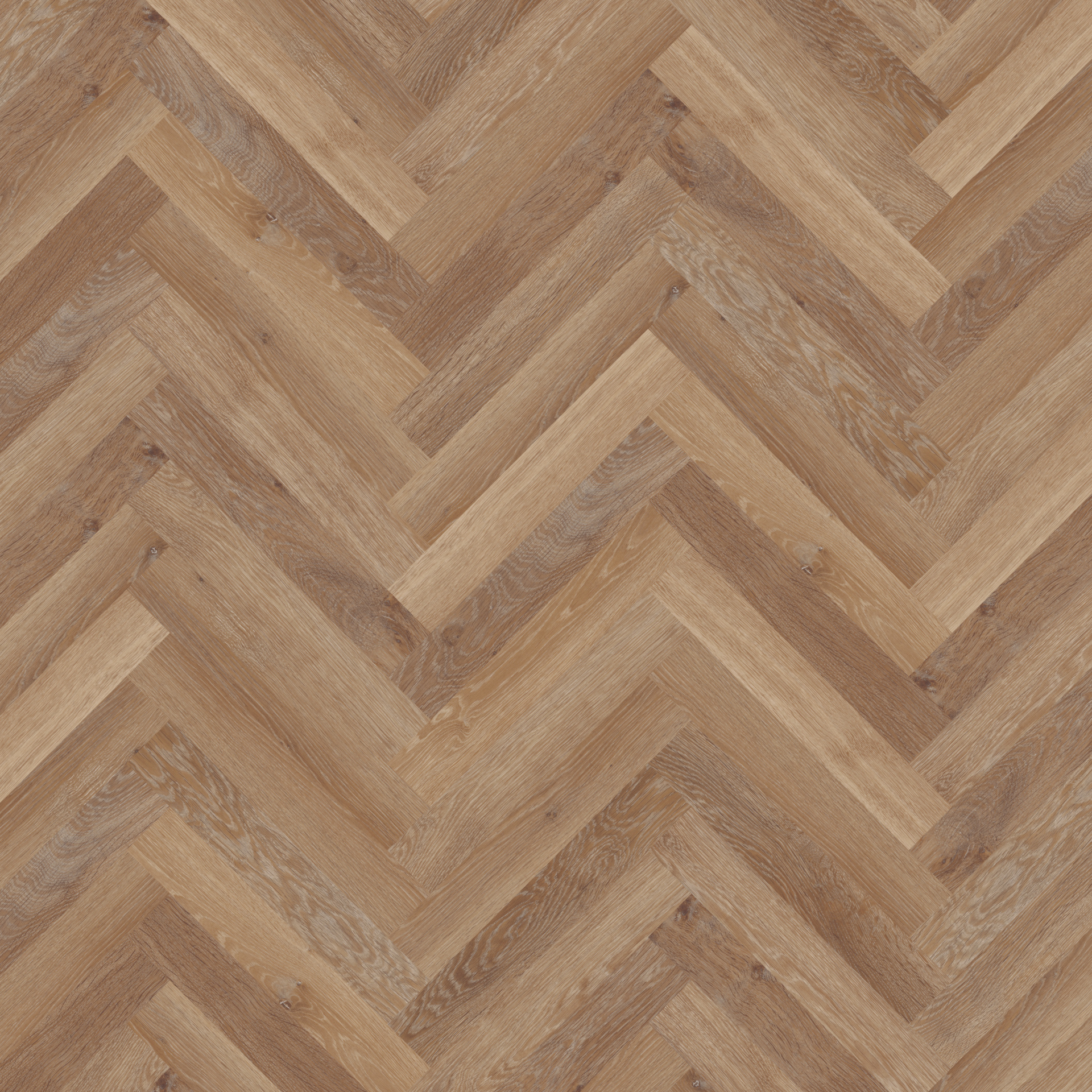 Overhead view of Karndean pale limed oak herringbone flooring