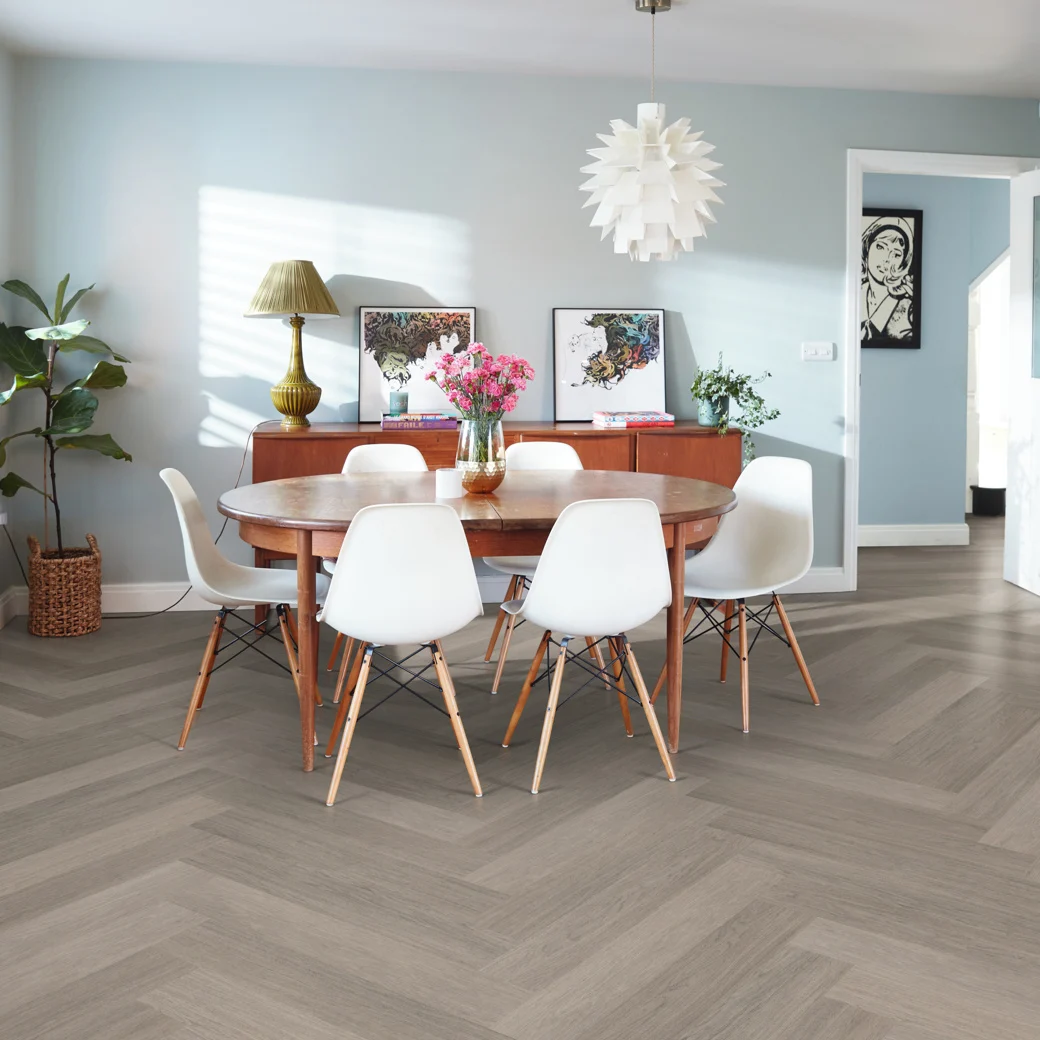 Karndean Grey Studio Oak in a dining room