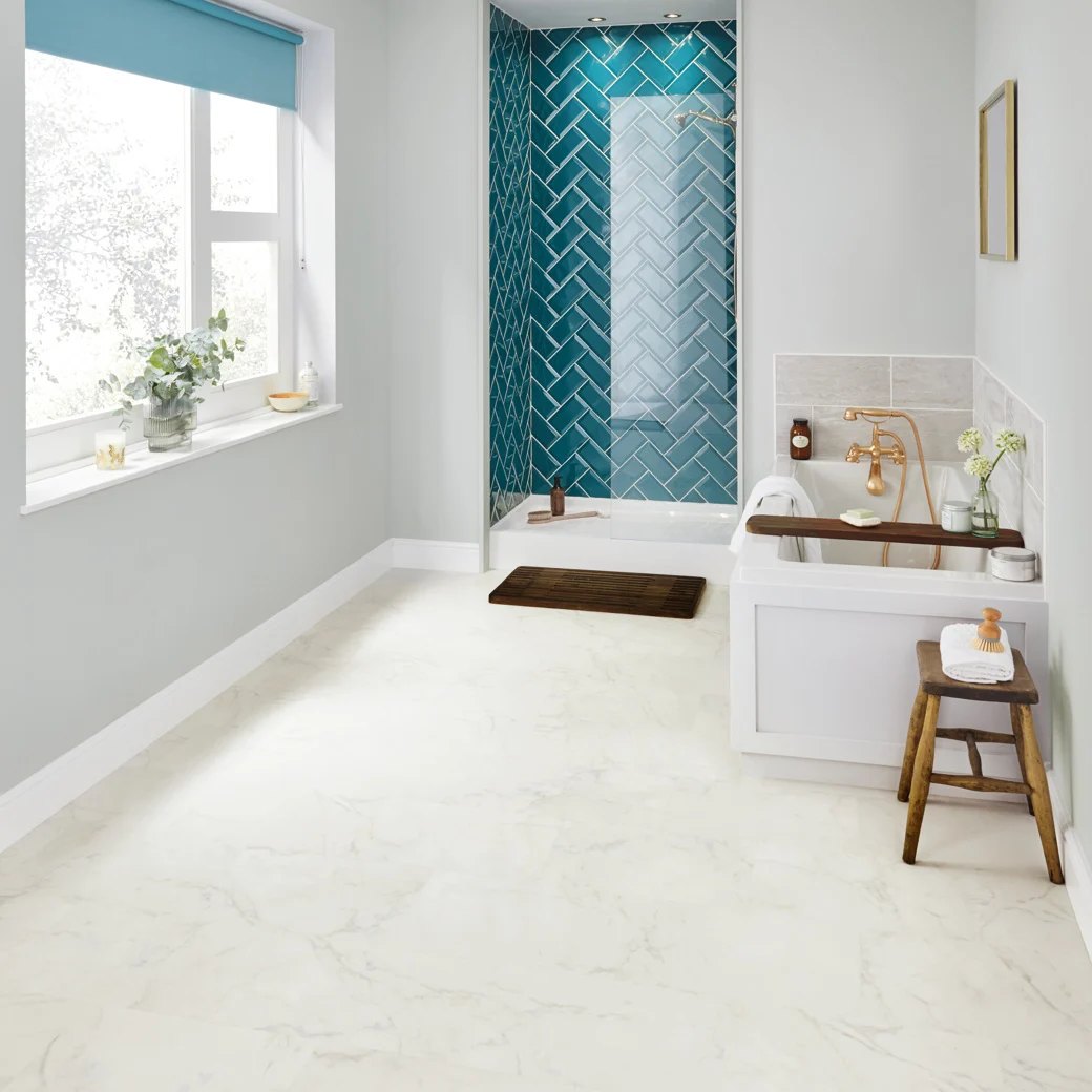 Frosted Marble flooring by Karndean in a bathroom