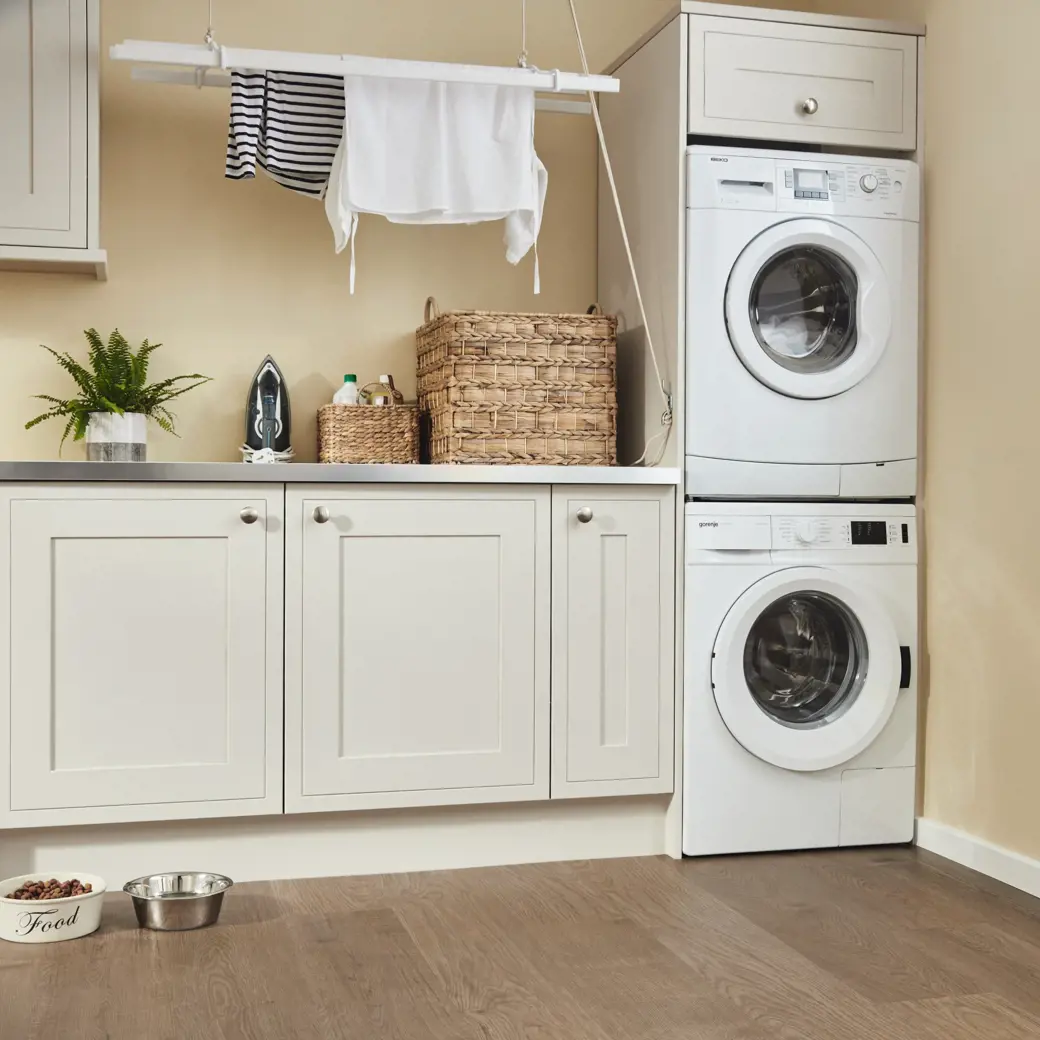 Karndean Smoked Butternut flooring in a Utility room