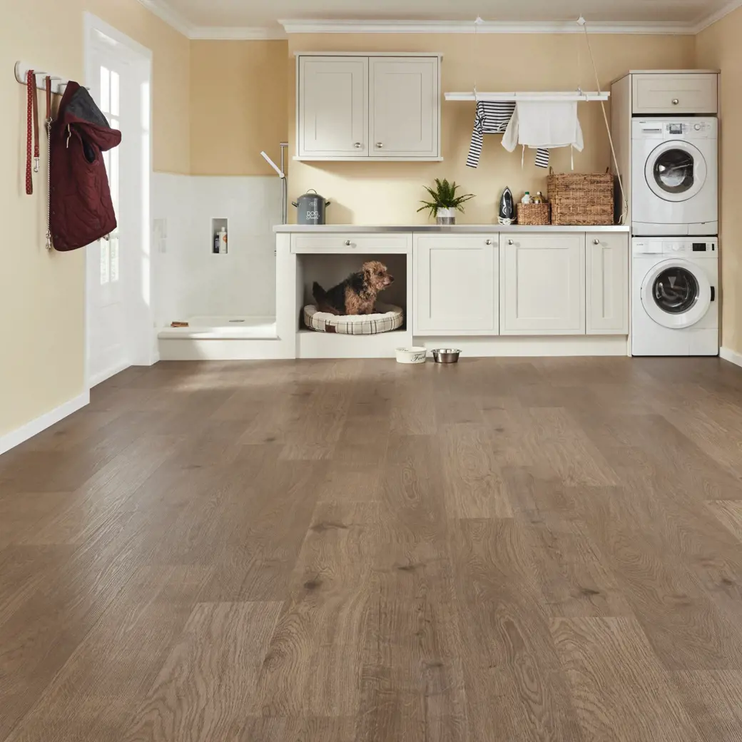 Karndean Smoked Butternut flooring in a Utility room