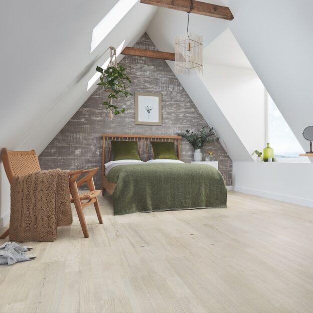 Grey Scandi Pine KP131 | Karndean Knight Tile | Bedroom