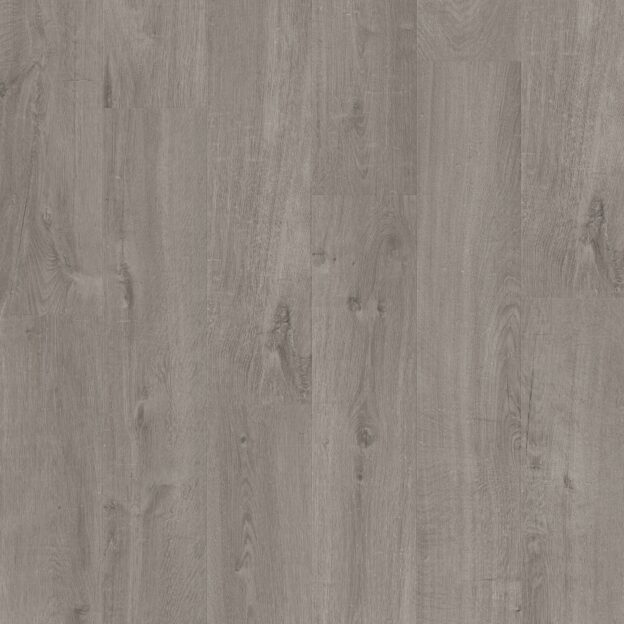 Overhead view of Quick-Step Alpha Bloom Cotton Oak Cozy Grey flooring