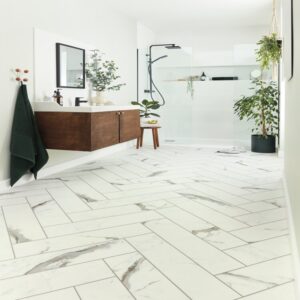 Palio Express Korlok Brunella Marble Parquet in a bathroom
