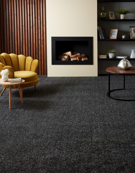 Carpet tile in living room area