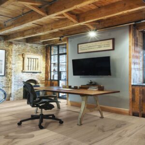 Kahrs Texture Oak Weiss in an office space.