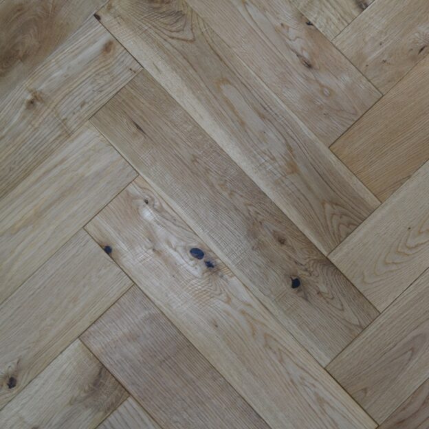 Brushed & Hard Wax Oiled Herringbone Wood | Best at Flooring