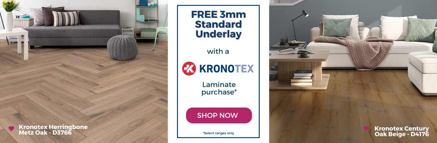 Kronotex underlay offer homepage carousel