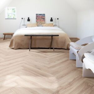 Blackjack Oak 22205 | Moduleo LayRed Herringbone | Bedroom