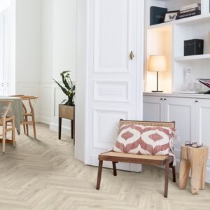 Sierra Oak 58228 | Moduleo LayRed Herringbone | Dining Room