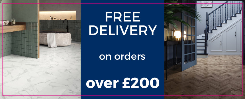 Free delivery on orders over £200 banner