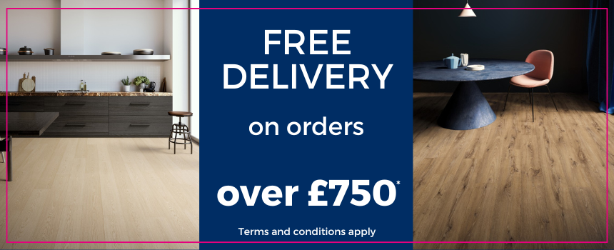Free delivery over £750 banner
