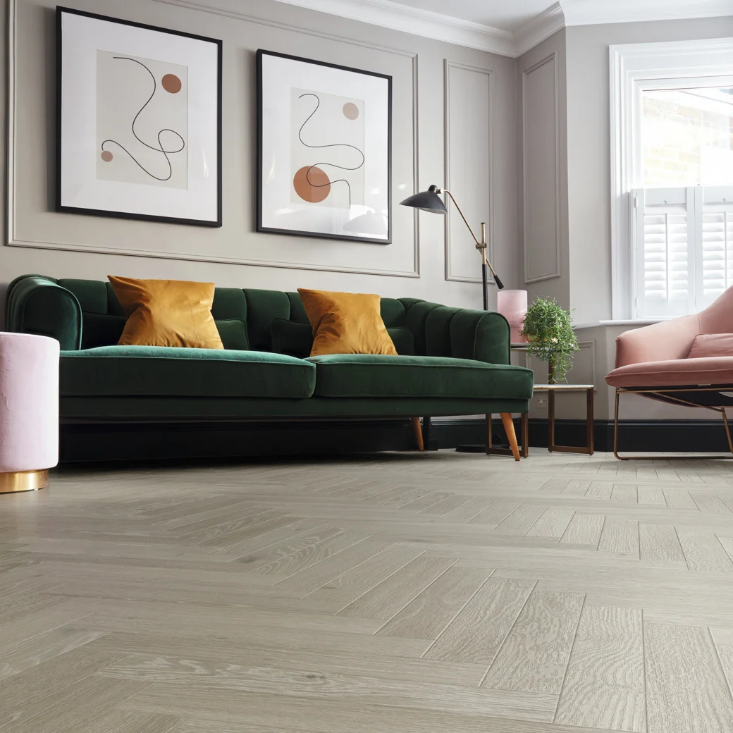 Dove Artisan Oak flooring in a living room