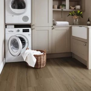 Room setting with Duxbury Acacia flooring.