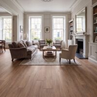 Kronotex Norfolk Oak Bronze laminate flooring in a living room
