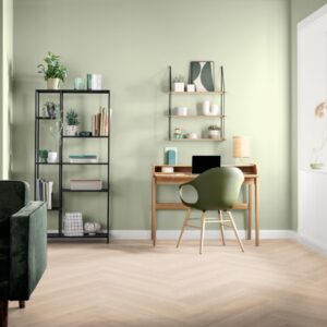 Roomshot of light coloured Herringbone flooring