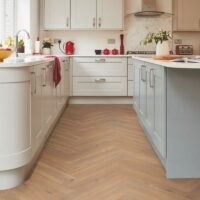 Kitchen with Palio Modena Herringbone flooring