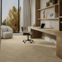 Room with Invictus Belrose Oak - Wheat flooring installed