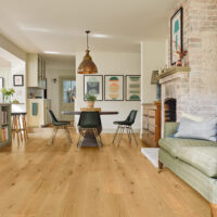 Living room with Victoria Wood Plank flooring