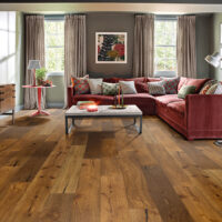 Living room with Victoria Wood Plank flooring
