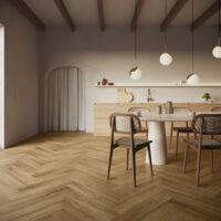 Room with Invictus Ultimus Sienna Oak Parquet Authentique LVT flooring